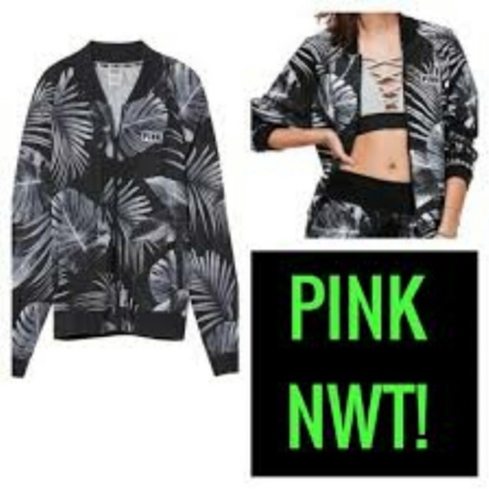 2PC🆕PINK VS🌴TROPICAL PALM PERFORATED OUTFIT - Picture 2 of 3